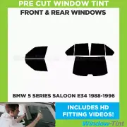 For BMW 5 Series 4-door Saloon E34 1988-96 Full Pre Cut Window Tint Kit Film