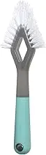 Casabella Smart Scrub Heavy Duty Tile and Grout Cleaning Brush, Gray, Grey/Aqua