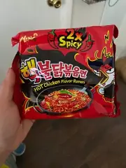 8 pack SAMYANG Korean Fire Challenge Buldak Noodle 2X Hot Spicy Chicken Flavor