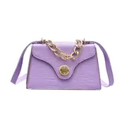 Popular Simple Female Daily Bag Casual PU Leather Sling Handbag Purse Women Elegant Chain Shoulder Crossbody Bag