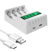 4 Slots LCD Battery Smart Charger for AA AAA NIMH NICD Rechargeable Batteries