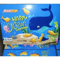 在飛比找蝦皮購物優惠-BISKITOP快樂海洋動物餅50g 奶素小魚造型Happy