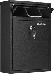 Uniclife Wall Mount Mailbox for Outside, Heavy Duty Locking Mailboxes, Large Mai