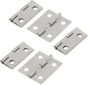 Aexit Jewelry (Material handling) Box Case Door Foldable pipe tube Hinges Silver Tone 18mm (88ry469qf24) Length 5PCS
