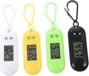 [WRITWAA] 4pcs Hanging Watches Digital Watches Clip on Stop Watch Automatic Wristwatch Fob Watch Random Stopwatch Finger Digital Pocket Watch Display LED Electronic Chain Blue Pendant