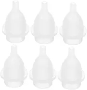 KOMBIUDA Nasal Congestion Relief 6pcs Reusable Nose Sucker Tips Silicone Nose Sucker for Infants Toddlers and Toddlers Nasal Cleaning Kit