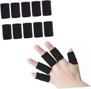 FRCOLOR 1set Finger Sleeves Finger Protector Thumb Braces Finger Braces Sports Sleeves Black 10pieces