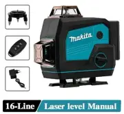 Makita 16 Line 4D Green Laser Level | Bluetooth Audio Self-Leveling Cross Line T