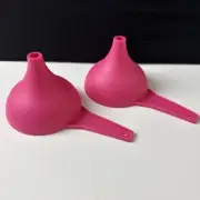 Tupperware Funnel Large Hershey Kiss Shape Vintage Collection Bright Pink Set 2