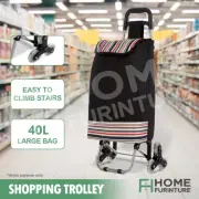 Shopping Cart Trolley Grocery Bag Foldable Luggage Basket Carts Wheels Shop Bag