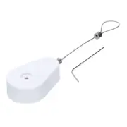 Retractable Remote Control Lock,for TV,DVD,Hardware Cable Lock 1Set White 39.37"