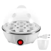 Electric Boiled Egg Cooker Boiler Maker Rapid Heating Stainless Steel Steamer Pan Cooking Tool,Whit White