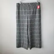 SPANX womens Wide Leg Jacquard Ponte Pants size 3X Plaid Pull-on Houndstooth