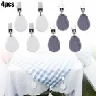 4pcs Heavy Duty Tablecloth Weights Metal Clips Clamps Party Picnic Table Covers