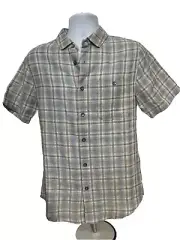 $85 Jeremiah Men’s Woven Short Sleeve Button Up Shirt Check-Light Blue-Small-New