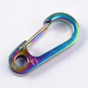Outdoor Titanium Alloy Carabiner Ring Key Chain Clip Hook Buckle Light New One