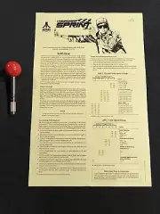 ATARI Championship Sprint Back Door Sheet Atari Part ST-292 1st Printing