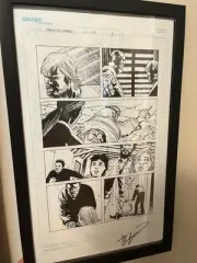 Walking Dead Original Inked Page Issue 65 Page 2 Signed By Kirkman