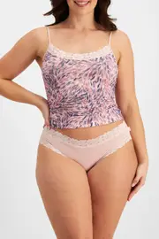 Jockey Parisienne Cotton Bikini Brief - Mushroom Mauve, Size: 10