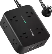 Surge Protector Power Strip with 8 Outlets & 4 USB Ports - 25FT Long Design
