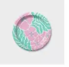 8ct Tropical Print Dinner Plates. 8.5 in. Round