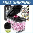 6-in-1 Stainless Steel Vegetable Chopper & Mandoline Slicer with Spiralizer