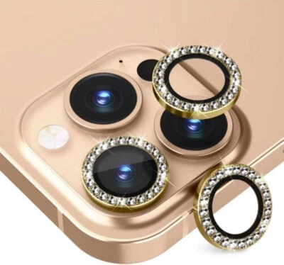 Tempered Glass Camera Len Protector Bling Diamond Cover For iPhone 13 14 Pro Max