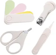 VICASKY 1 Set Nail Clipper Set Kid Scissors Nail Kits Nail Clippers Nail Scissors Kits for Newborns Nail Care Kit Newborn Grooming Kit Supplies Plastic White