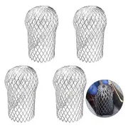 AccEncyc 4 Pcs Gutter Downspout Guards 3.5 Inch Aluminum Leaf Filter Strainer...