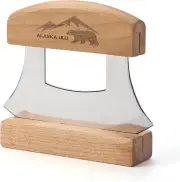 5Inch Alaskan Mezzaluna Ulu Knife, Salad Veggies Rocker Chopper Slicer Cutter Ha