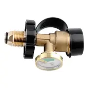 BBQ Indicator Propane Tank Gauge RV Pressure Brass Adapter Gas Level Meter Grill
