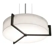 AFX APP1524MB-LW Apex 3 Light 17"W Suspension Pendant - Brown
