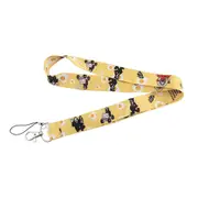 Horror Ghost Poached Egg Creative Lanyard Badge ID Lanyard Mobile Phone Rope Key Lanyard Neck Straps Accessories