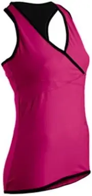 SUGOI Jackie Tank Top Womens Medium Built In Bra Yoga Gym Casual Pink