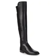 $750 Stuart Weitzman Keelan Black Leather just-over-the-knee Boots 36.5/US 6