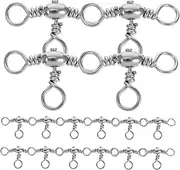 VILLFUL 20pcs Heavy Duty Fishing Swivels Kit Precision Snap Swivels for Saltwater Fishing Smooth Rotation Easy Installation Versatile Connectivity Tackle Accessories