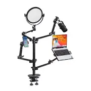 GVM 4-in-1 Live Streaming Desk Stand Kit, Multi-Function Camera Desk Mount wi...