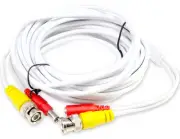 1 Pcs 25 Feet Pre Made Power & Video BNC Cable for CCTV Security Camera System
