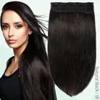 Thick One Piece Clip In 100% Real Remy Human Hair 3/4Full Head Extensions Blonde