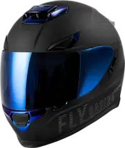 SENTINEL RECON HELMET MATTE BLACK/BLUE CHROME LG
