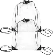 VERDANVERSE Pvc Mesh Bag Sports Backpack Drawstring for Stadium Travel Outdoor School Use