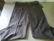 SMITTY Size 42 Flat Front Combo Pants Heather Gray BBS377
