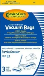 Generic Eureka Micro Filtration bags Style EX 3 bags by Envirocare
