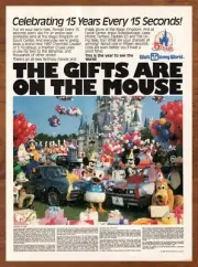 1987 Walt Disney World Vintage Print Ad/Poster Epcot Mickey Mouse Magic Kingdom