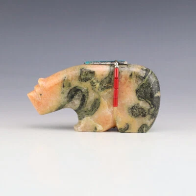 NATIVE AMERICAN ZUNI BALLARAT MARBLE FETISH BEAR BY TODD WESTIKA