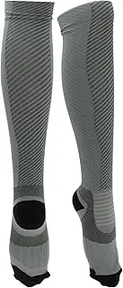 [X AUTOHAUX] Cycling Socks Anti-Friction Outdoor Bike Socks Light Gray Size l Neutral and Universal 1 Pair Colorblock Twill
