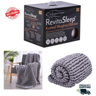 Onkaparinga Knitted Weighted Blanket 6kg Grey