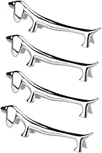 4 Pieces Chopsticks Holder Sliver Chopstick Rest Pillow Zinc Alloy Chopstick Rack Stand for Spoon Fork Knife Tableware Brush Home Kitchen Table Decoration (Dachshund