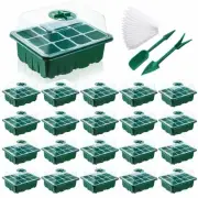20 Packs Seed Starter Tray Seed Starter Kit with Humidity Dome, 240 Cells Tot...