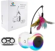 Interactive Cat Toys for Indoor Cats – New and Innovative Automatic Cat Toy - Electric Toy Bird for Cats with Remote Control – Fun Active Cat Enrichment Toys with Lights and Feathers